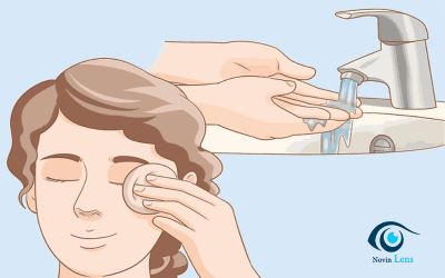 نحوه استفاده از لنز اسکلرال; دست‌ و صورت خود را بشویید;novinlens.com